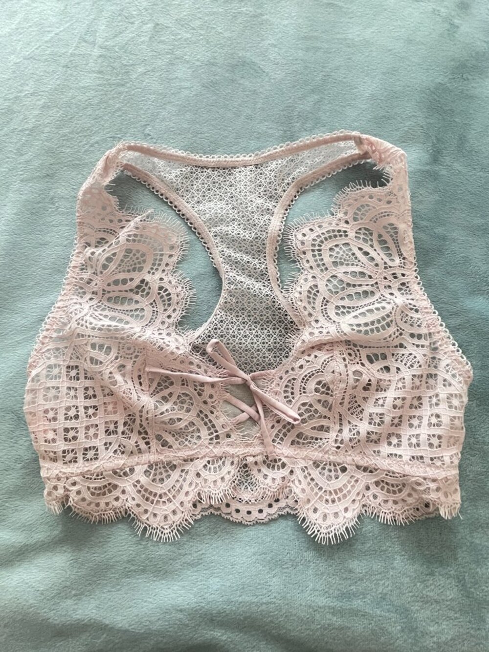 New Victoria's Secret Bralette Dream Angels Lace Racerback Light Pink Medium